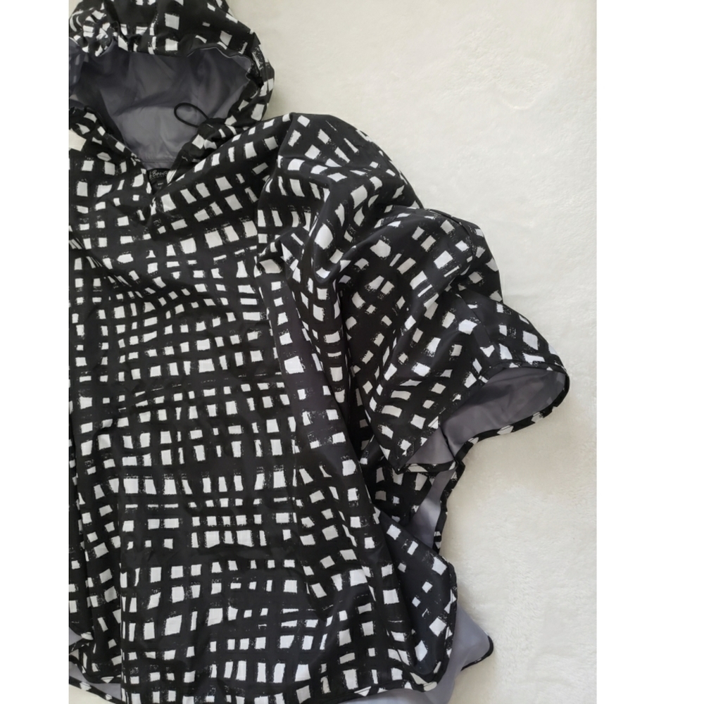 B.boutique gray black reversible/packable poncho - Picture 5 of 7